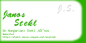 janos stekl business card